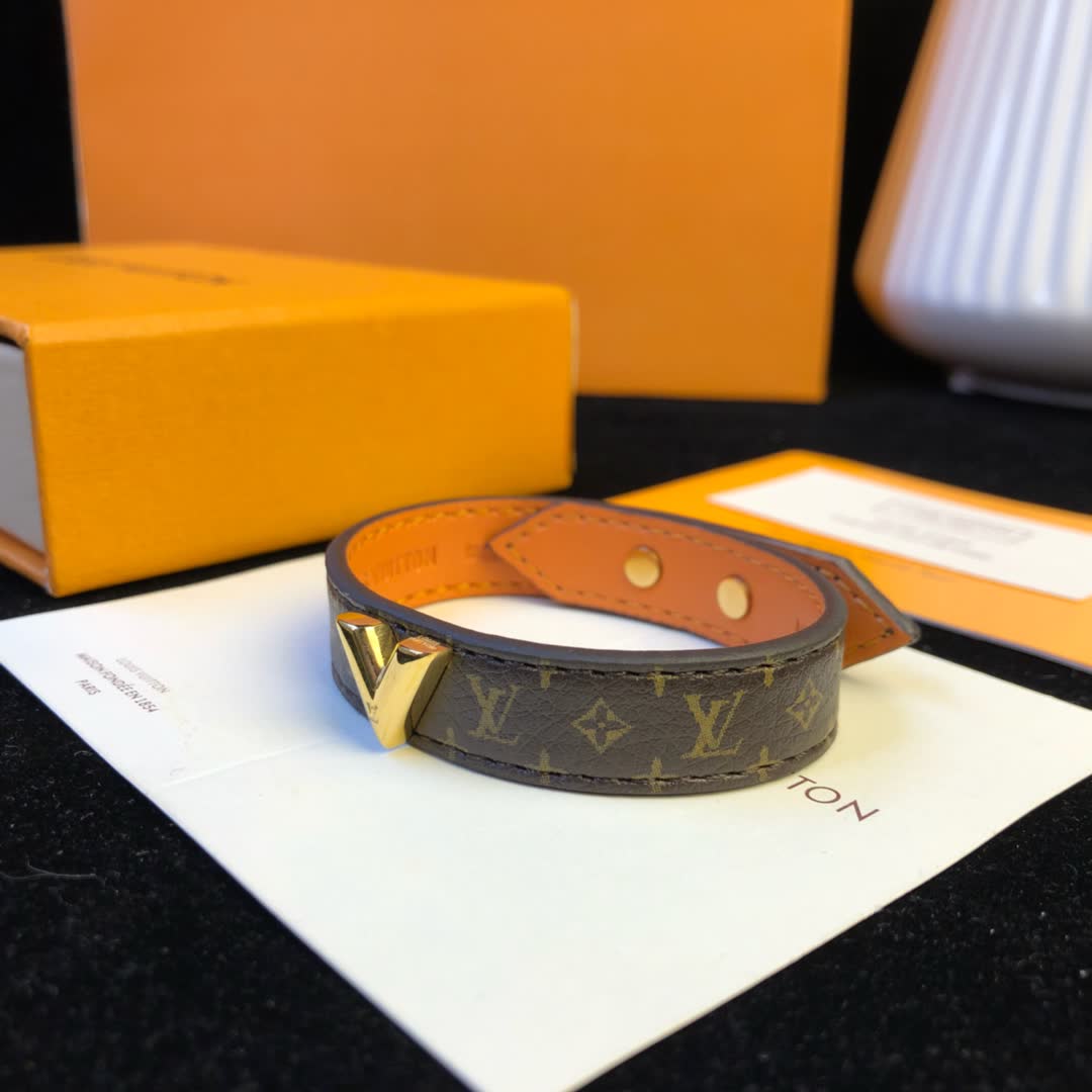 Louis Vuitton Monogram Leather Bracelet